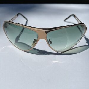 Vintage Escada Gold Aviator Sunglasses Style SES633 Unisex